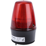 RS PRO Red Flashing Beacon, 10 → 100 V dc, 20 → 72 V ac, Surface Mount, Wall Mount, Xenon Bulb