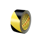 3M 5702 Black, Yellow Vinyl 33m Hazard Tape, 0.14mm Thickness