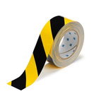 Brady Black, Yellow Rubber 30.48m Floor Tape, 0.2mm Thickness