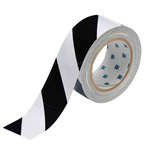 Brady Black, White Rubber 30.48m Floor Tape, 0.2mm Thickness
