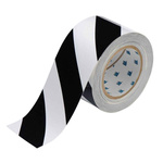 Brady Black, White Rubber 30.48m Floor Tape, 0.2mm Thickness