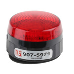 RS PRO Red Flashing Beacon, 110 → 230 V ac, Screw Mount, LED Bulb, IP67