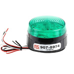 RS PRO Green Flashing Beacon, 10 → 100 V dc, Screw Mount, LED Bulb, IP67