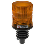 RS PRO Amber Flashing Beacon, 10 → 100 V dc, Flexi DIN Mount, LED Bulb, IP56