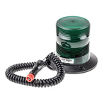 RS PRO Green Flashing Beacon, 10 → 100 V dc, Magnetic Mount, LED Bulb, IP56