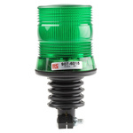 RS PRO Green Flashing Beacon, 10 → 100 V dc, Flexi DIN Mount, LED Bulb, IP56