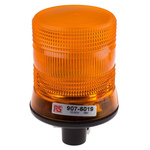 RS PRO Amber Flashing Beacon, 10 → 100 V dc, DIN Mount, Tube Mount, LED Bulb, IP56