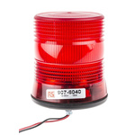 RS PRO Red Flashing Beacon, 10 → 100 V dc, Single Point Mount, LED Bulb, IP56