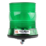 RS PRO Green Flashing Beacon, 10 → 100 V dc, Single Point Mount, LED Bulb, IP56