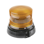 RS PRO Amber Flashing Beacon, 10 → 30 V dc, Surface Mount, Wall Mount, LED Bulb, IP56