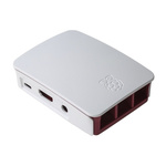 Raspberry Pi Plastic Case for use with Raspberry Pi 2B, Raspberry Pi 3B, Raspberry Pi 3B+ in Red, White