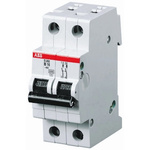 ABB System Pro M Compact S200M MCB, 2P, 63A Curve B, 440V AC, 125V DC, 10 kA Breaking Capacity