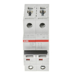 ABB System Pro M Compact S200M MCB, 2P, 63A Curve C, 440V AC, 125V DC, 10 kA Breaking Capacity