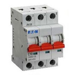 Eaton MEMShield MCB, 3P, 6A Curve C, 230V AC, 48V DC, 10 kA Breaking Capacity
