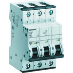 Siemens Sentron 5SY4 MCB, 3P, 2A Curve C, 400V AC, 10 kA Breaking Capacity