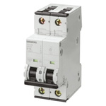 Siemens Sentron 5SY4 MCB, 2P, 20A Curve C, 400V AC, 10 kA Breaking Capacity