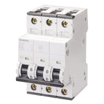 Siemens Sentron 5SY4 MCB, 3P, 6A Curve B, 400V AC, 10 kA Breaking Capacity