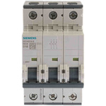 Siemens Sentron 5SY4 MCB, 3P, 16A Curve D, 400V AC, 10 kA Breaking Capacity