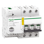 Schneider Electric Acti 9 iC60N MCB, 3P, 10A Curve C, 220 → 240V AC, 24V DC, 6 kA Breaking Capacity