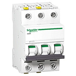 Schneider Electric Acti 9 C60HB MCB, 3P, 2A Curve B, 12 → 440V AC, 100 → 133V DC, 10 kA Breaking Capacity