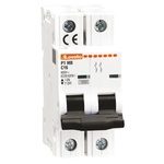 Lovato ModuLo P1MB MCB, 2P, 63A Curve D, 230V AC, 80V DC, 10 kA Breaking Capacity
