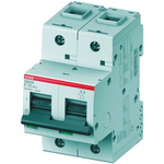 ABB High Performance S800N MCB, 2P, 63A Curve B, 400V AC, 6 kA Breaking Capacity