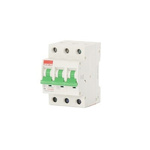 Contactum MCB, 3P, 6A Curve B, 415V AC, 10 kA Breaking Capacity