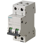 Siemens Sentron 5SL4 MCB, 2P, 4A Curve D, 400V AC, 60V DC, 10 kA Breaking Capacity
