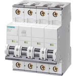 Siemens SENTRON 5SY4 MCB, 4P, 300mA Curve C, 400V AC, 72V DC