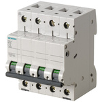 Siemens SENTRON 5SL4 MCB, 3P+N, 4A Curve B, 400V AC, 72V DC