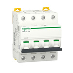 Acti9 A9F MCB, 4P, 10A, 440V AC, 250V DC, 10000 A Breaking Capacity