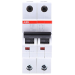 ABB System Pro M Compact S200 MCB, 2P, 20A Curve C, 400V AC, 125V DC, 6 kA Breaking Capacity