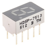 HDSP-7513 Broadcom 7-Segment LED Display, CC Red 1 mcd RH DP 7.6mm
