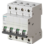 Siemens SENTRON 5SL4 MCB, 3P+N, 63A Curve D, 400V AC, 10 kA Breaking Capacity