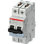 ABB SMISSLINE TP MCB, 2P, 2A Curve K, 415V AC