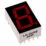 LA-601VB ROHM 7-Segment LED Display, CA Red 14 mcd RH DP 14.6mm