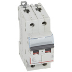 Legrand DX3 Circuit Breaker, 2P, 1A Curve D, 400V AC, 10 kA Breaking Capacity