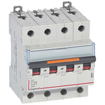 Legrand DX3 Circuit Breaker, 4P, 25A Curve C, 400V AC, 25 kA Breaking Capacity