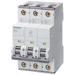 Siemens 5SY41 5SY MCB Mini Circuit Breaker, 3P, 16A, Type A, 400V AC, 60V DC, 10 kA Breaking Capacity