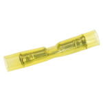 TE Connectivity, PIDG Butt Splice Connector, Yellow, Insulated, Tin 26 → 24 AWG