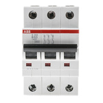 ABB System Pro M Compact S200 MCB, 3P, 63A Curve B, 400V AC, 6 kA Breaking Capacity