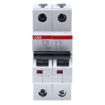 ABB System Pro M Compact S200 MCB, 2P, 25A Curve C, 400V AC, 6 kA Breaking Capacity