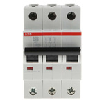 ABB System Pro M Compact S200 MCB, 3P, 63A Curve C, 400V AC, 12V DC, 6 kA Breaking Capacity