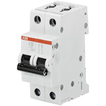 ABB System Pro M Compact S200 MCB, 2P, 6A Curve D, 230V AC, 125V DC, 20 kA Breaking Capacity