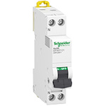 Schneider Electric Acti 9 Acti9 iDT40T MCB, 1P+N, 1A Curve C, 230V AC, 6 kA Breaking Capacity
