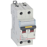 Legrand DX3 Circuit Breaker, 2P, 2A Curve C, 400V AC, 16 kA Breaking Capacity