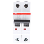 ABB System Pro M Compact S200 MCB, 2P, 10A Curve B, 400V AC, 6 kA Breaking Capacity