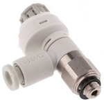 SMC AS Series Speed Controller, M5 x 0.8 Male Inlet Port x 4mm Tube Outlet Port