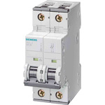 Siemens SENTRON 5SY4 MCB, 2P, 3A Curve D, 400V AC, 72V DC, 10 kA Breaking Capacity