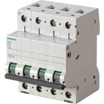 Siemens SENTRON 5SL4 MCB, 3P+N, 63A Curve C, 400V AC, 72V DC
